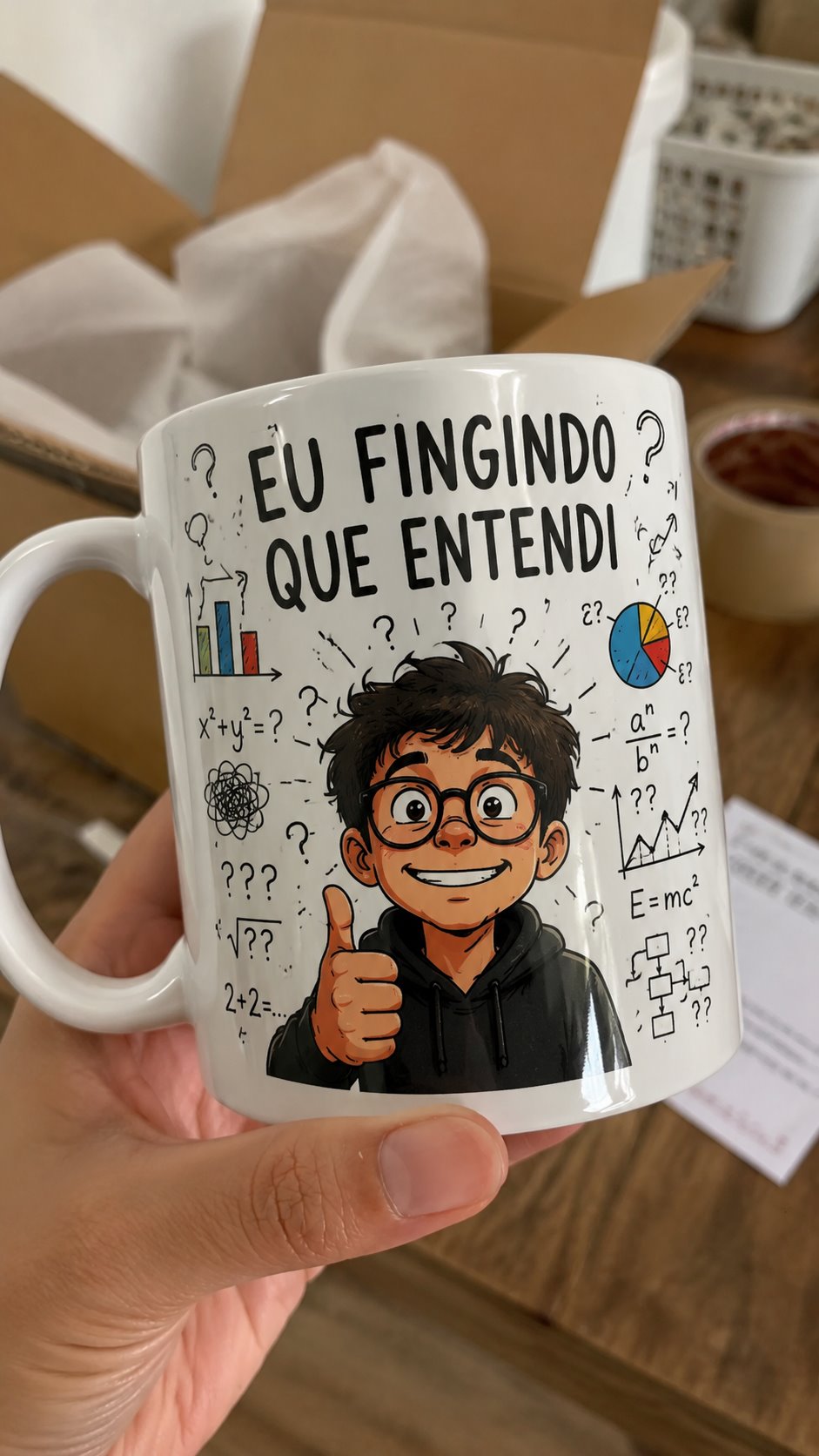 Caneca personalizada Eu fingindo que entendi
