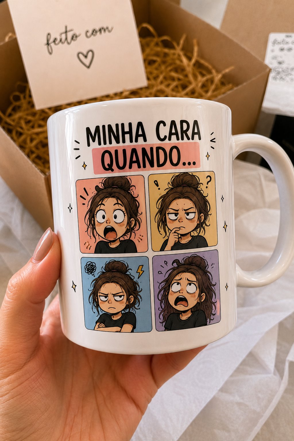 Caneca personalizada Minha cara quando em quadrinhos